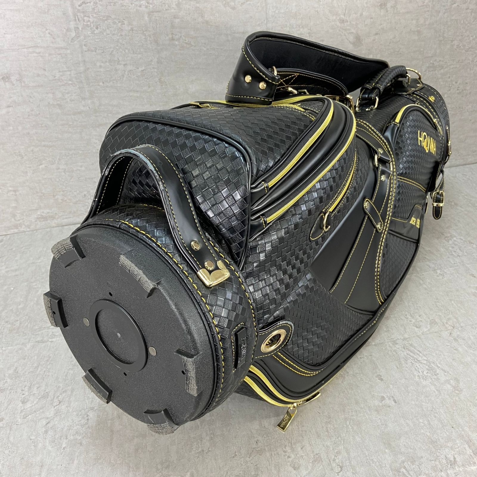 ホンマ　ゴルフ　キャディバッグ　カート式　約9.5型　4.9㎏　PUレザー HONMA ホンマ ゴルフ キャディバッグ カート式 約9.5型 約24