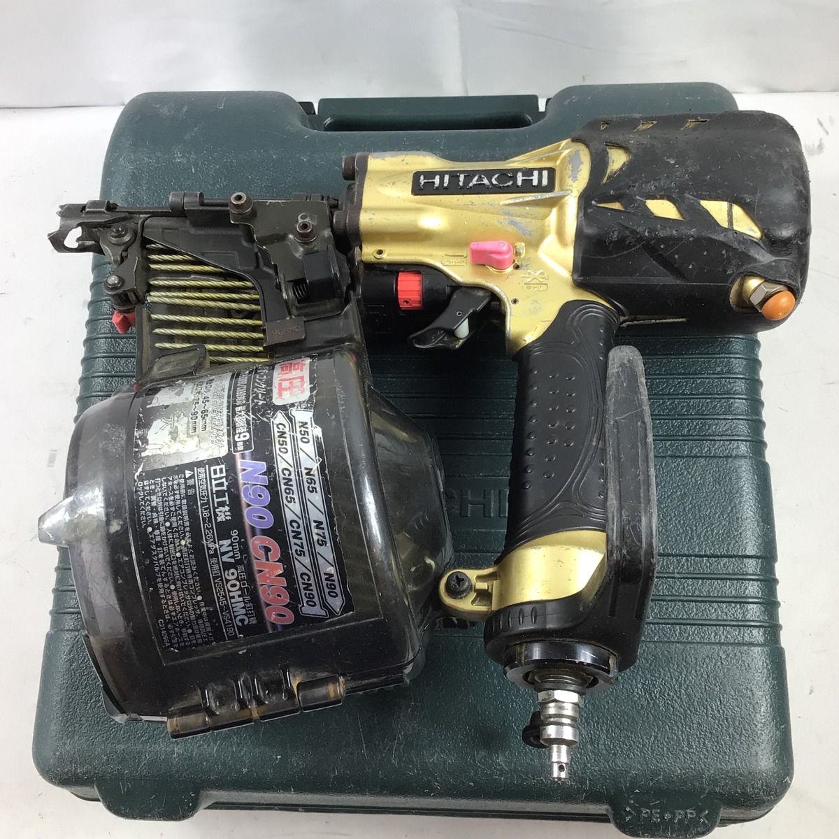 日立工機（現：ハイコーキ）90mm 高圧エア釘打機 NV90HMC 限定色 日立90