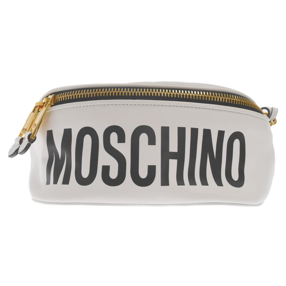 MOSCHINO (モスキーノ) クチュール ロゴプリント レザー ボディー