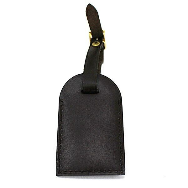 ルイヴィトン ネームタグ 名札 ダークブラウン 中古 Aランク LOUIS