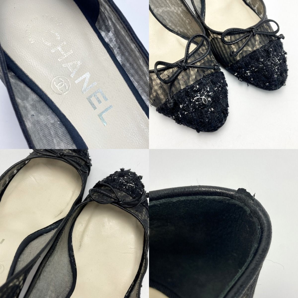 CHANEL シャネル カメリア レース パンプス 35½（22.5cm相当