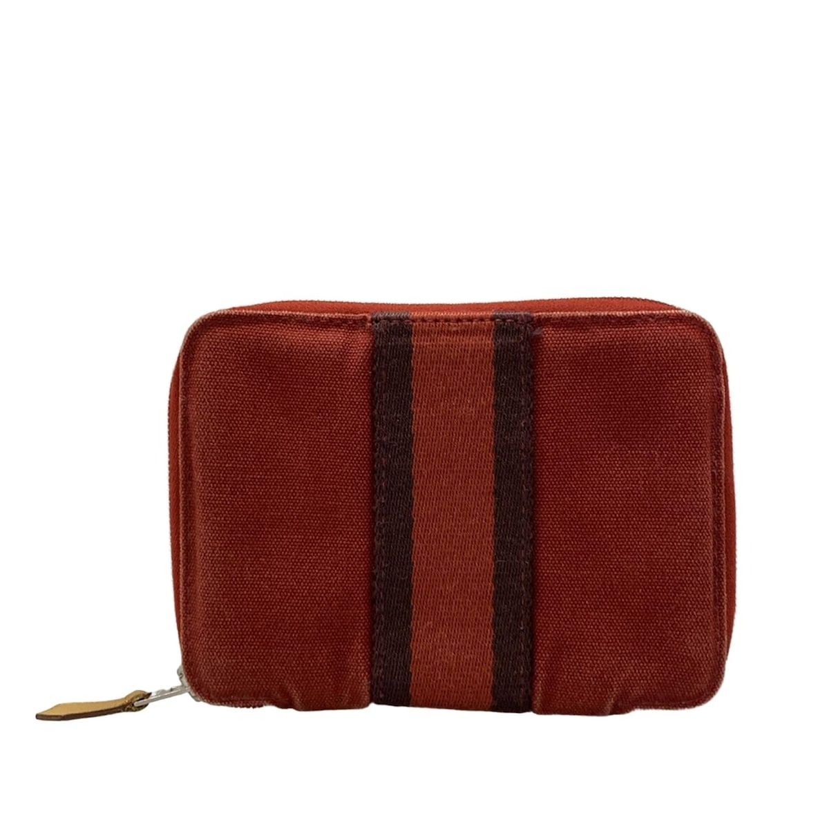 1円 HERMES エルメス フールトゥ パースGM キャンバス シルバー金具