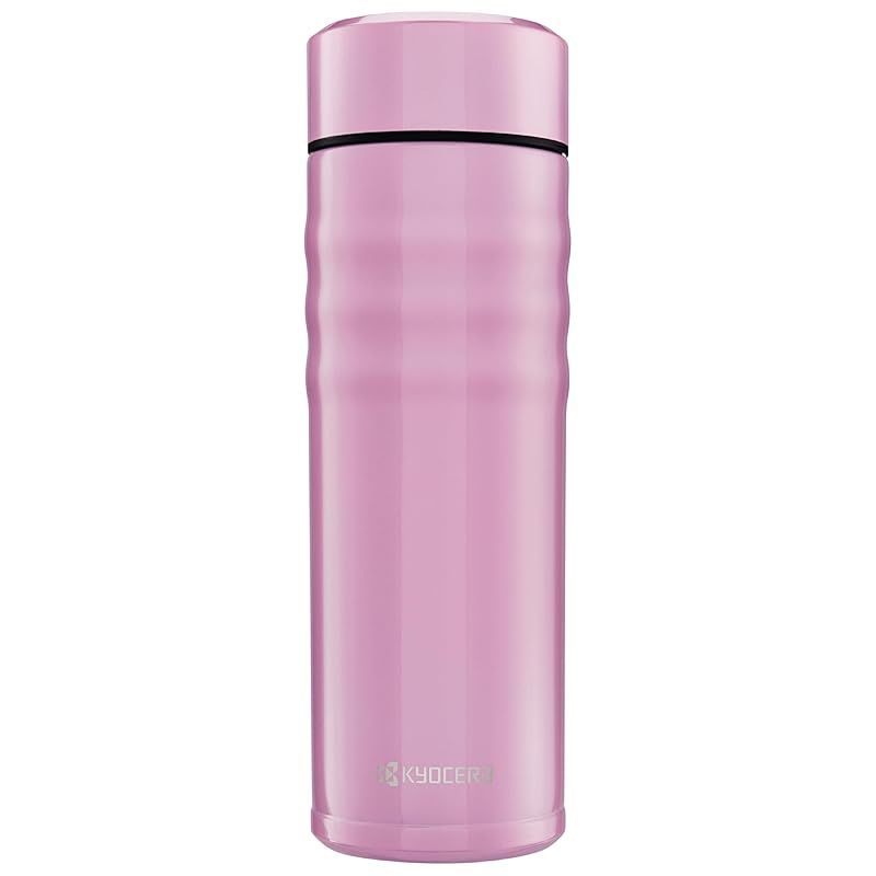 【新着商品】京セラ 水筒 セラミック コーヒー ボトル マグボトル 500ml スクリュー式 内面セラミック加工 真空断熱構造 保温 保冷 CERAMUG セラマグ ピンク MB-17S PK