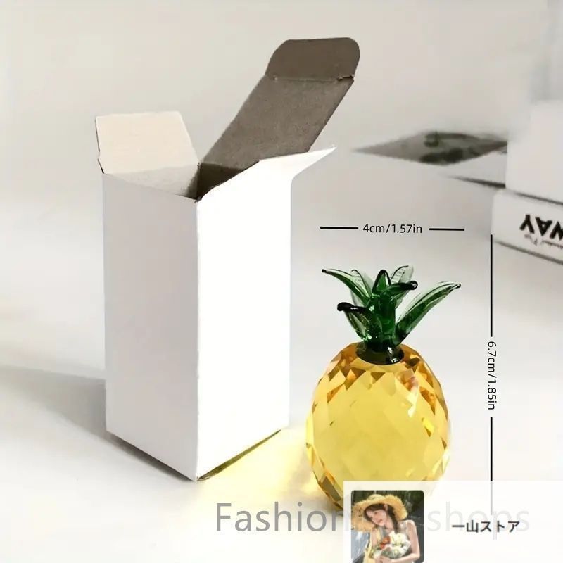 2025新品・未使用】 クリスタルガラスパイナップルオーナメント