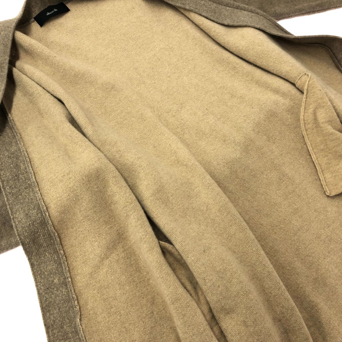 allureville アルアバイル ラクーンWフェイスコーディガン ロングニットカーディガン  サイズ:2  ブラウン  レディース 2020AW トップス allureville（アルアバイル）の「ラクーンWフェイスコーディガン