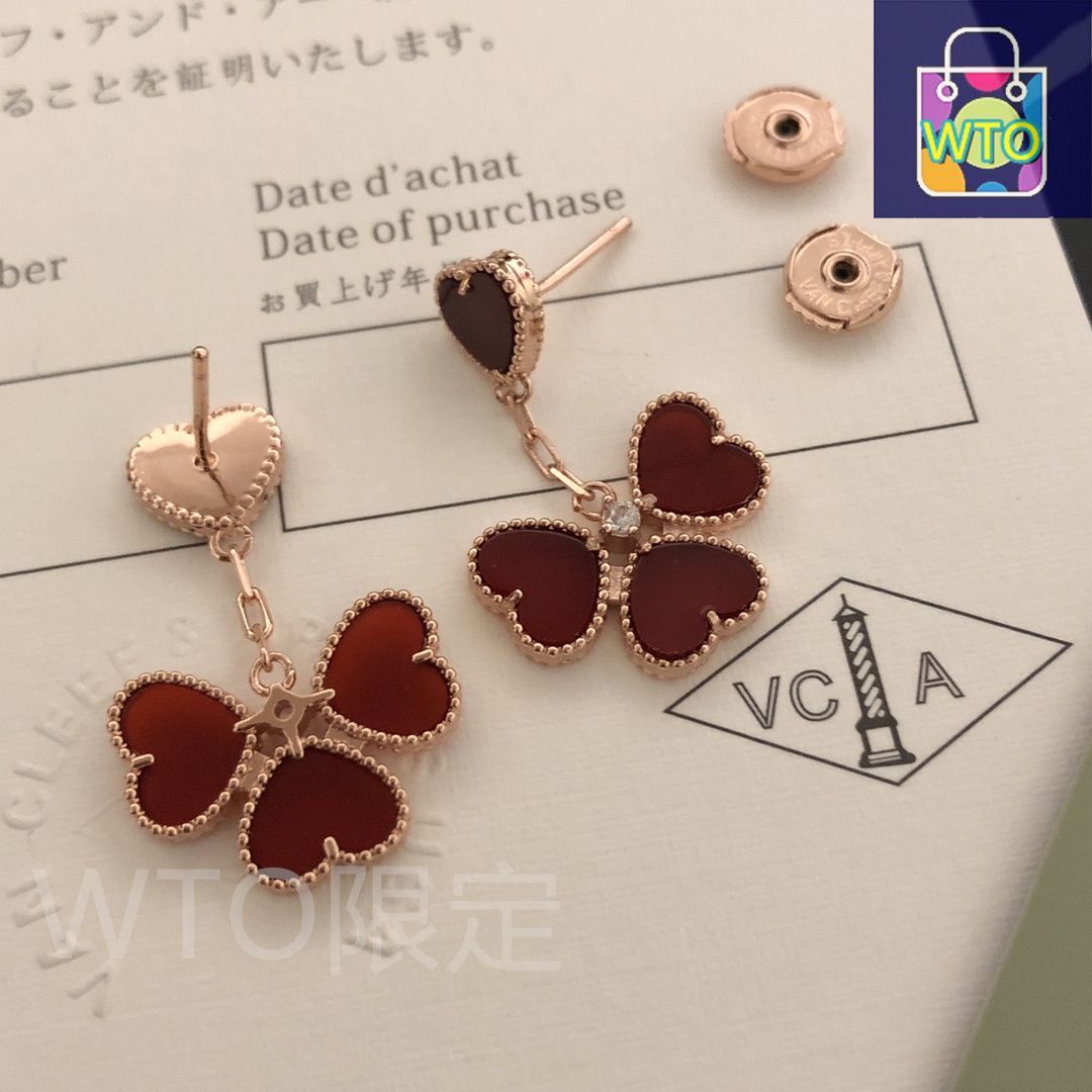 新品未使用 スウィート アルハンブラ ピアス ヴァンクリーフ18K ポーチ付き ヴァン クリーフ&アーペル スウィートアルハンブラピアス