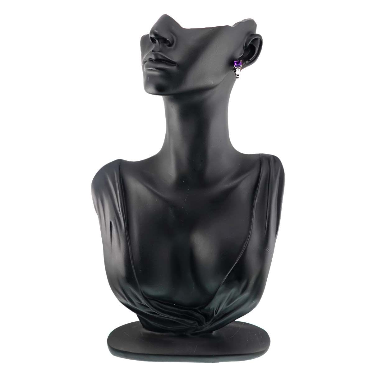 タサキ TASAKI アメジスト ダイヤ 0.01ct/0.01ct イヤリング K18 WG  