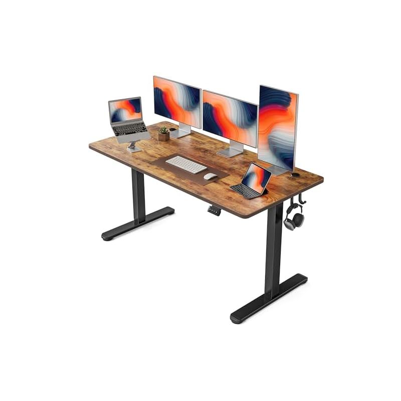 電動昇降デスク　幅160cm、奥行60　FEZIBO Amazon | FEZIBO l字昇降式デスク 幅160cm 電動昇降デスク 安定