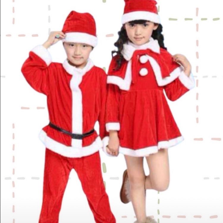 ベビー キッズ サンタ クリスマス コスプレ セットアップ 男女兼用 パンツ