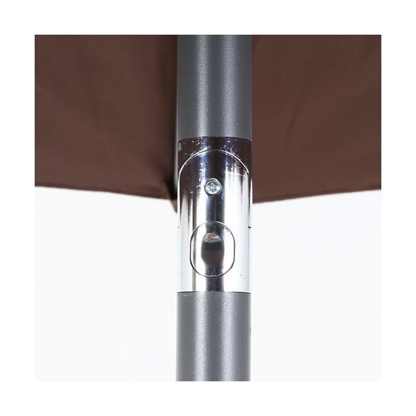 アルミパラソル 270cm ブラウン クランク式 日除け 簡単開閉 ガーデニング ベランダ テラス アウトドア キャンプ 代引不可 WWW_GEBZETESISAT_COM_TR