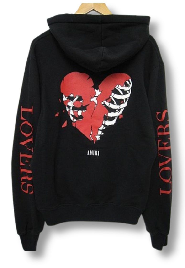 極美品】AMIRI アミリ LOVERS PULLOUER HOODIE ラヴァーズ バック 