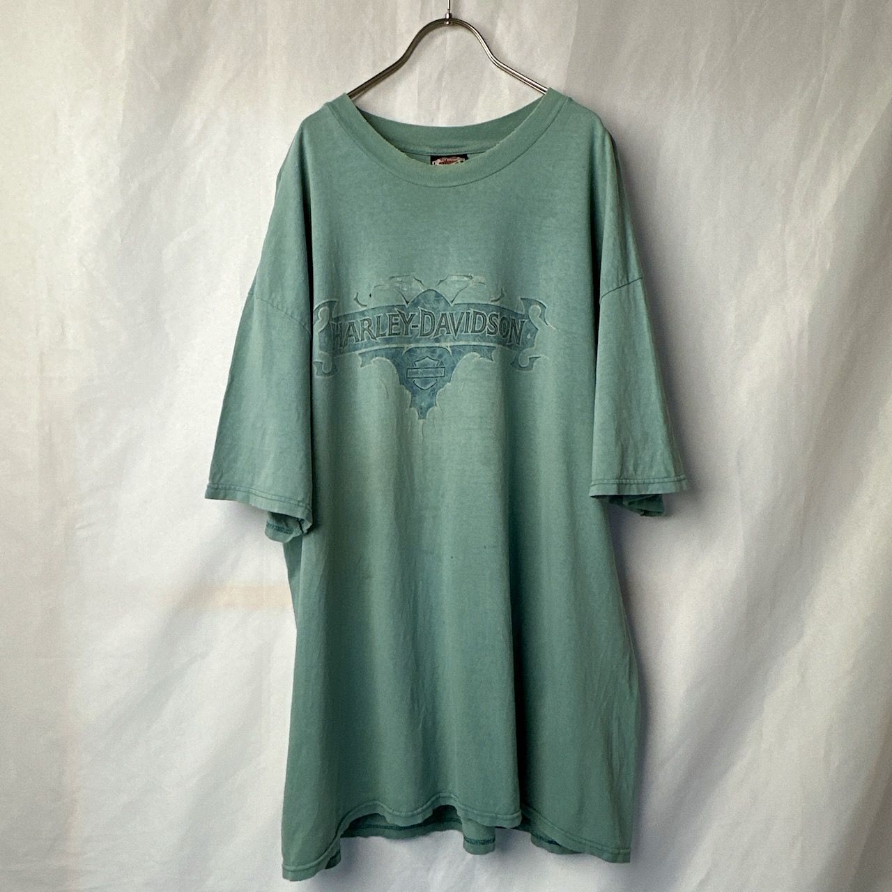 USA製古着 ハーレーダビットソン　バックプリント　ゆるだぼオーバーサイズ　白. HARLEY-DAVIDSON)ハーレーダビッドソン バックプリント USA製 ハーレー
