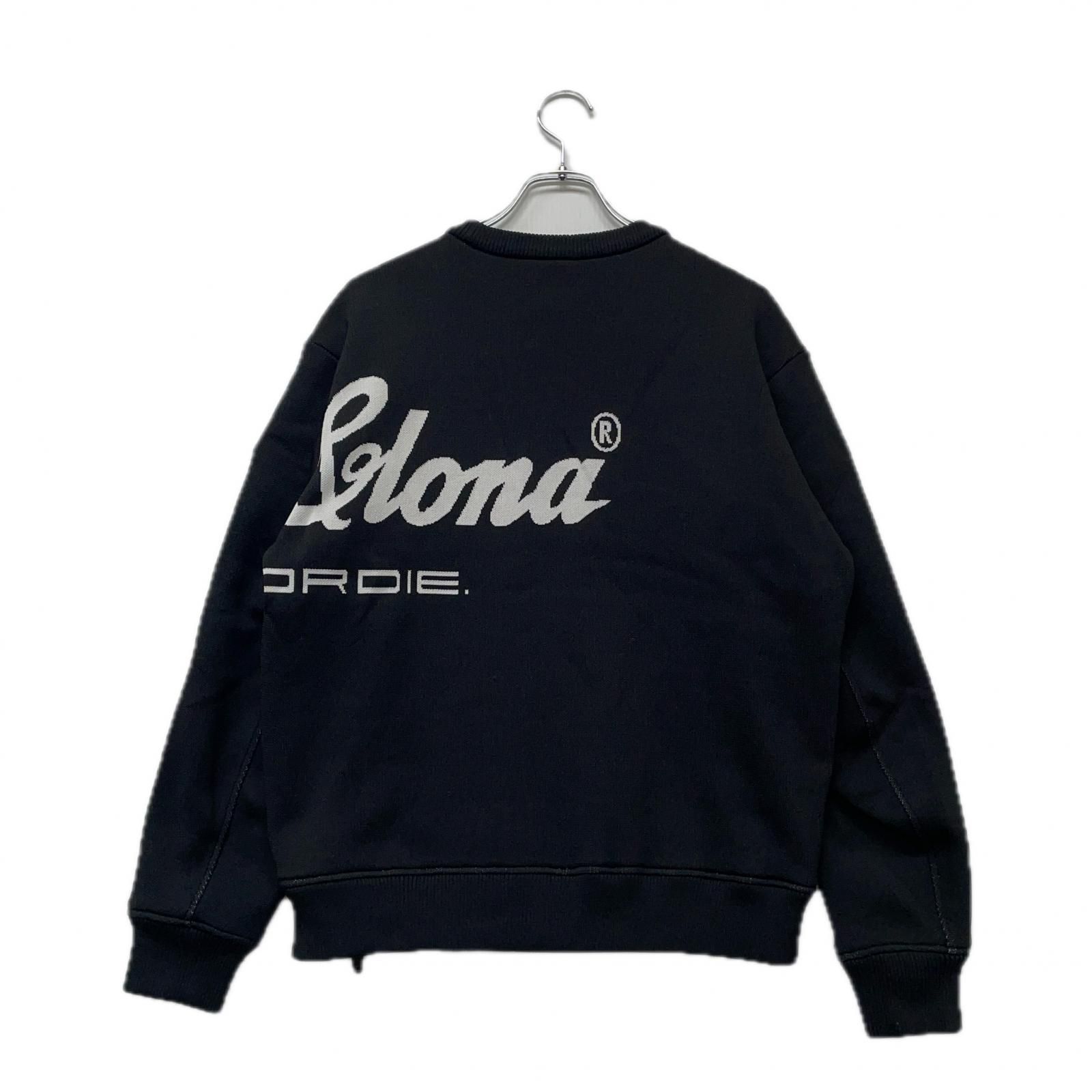 メンズ マークアンドロナ MARK-LONA セーター 48 L 黒系 ブラック 長袖クルーネック