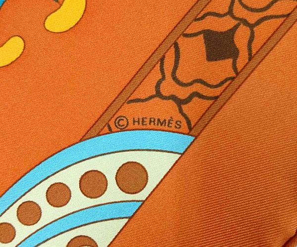 HERMES エルメス シルク スカーフ カレ90 Les Printemps de Thera テラ ...