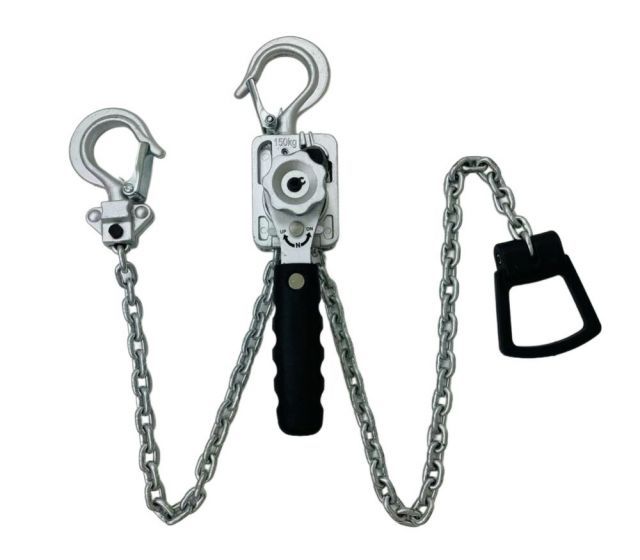 三方良し 4台 アルミ合金鋼製 レバーホイスト 0.15t 150kg チェーン1m 銀色 ホイスト 超小型 超軽量式レバーホイスト チェーンホイスト 手動式 荷締機 チェーンローラー 高品質 チェーンブロック レバーブロック ガッチャ がっちゃ チェンブ