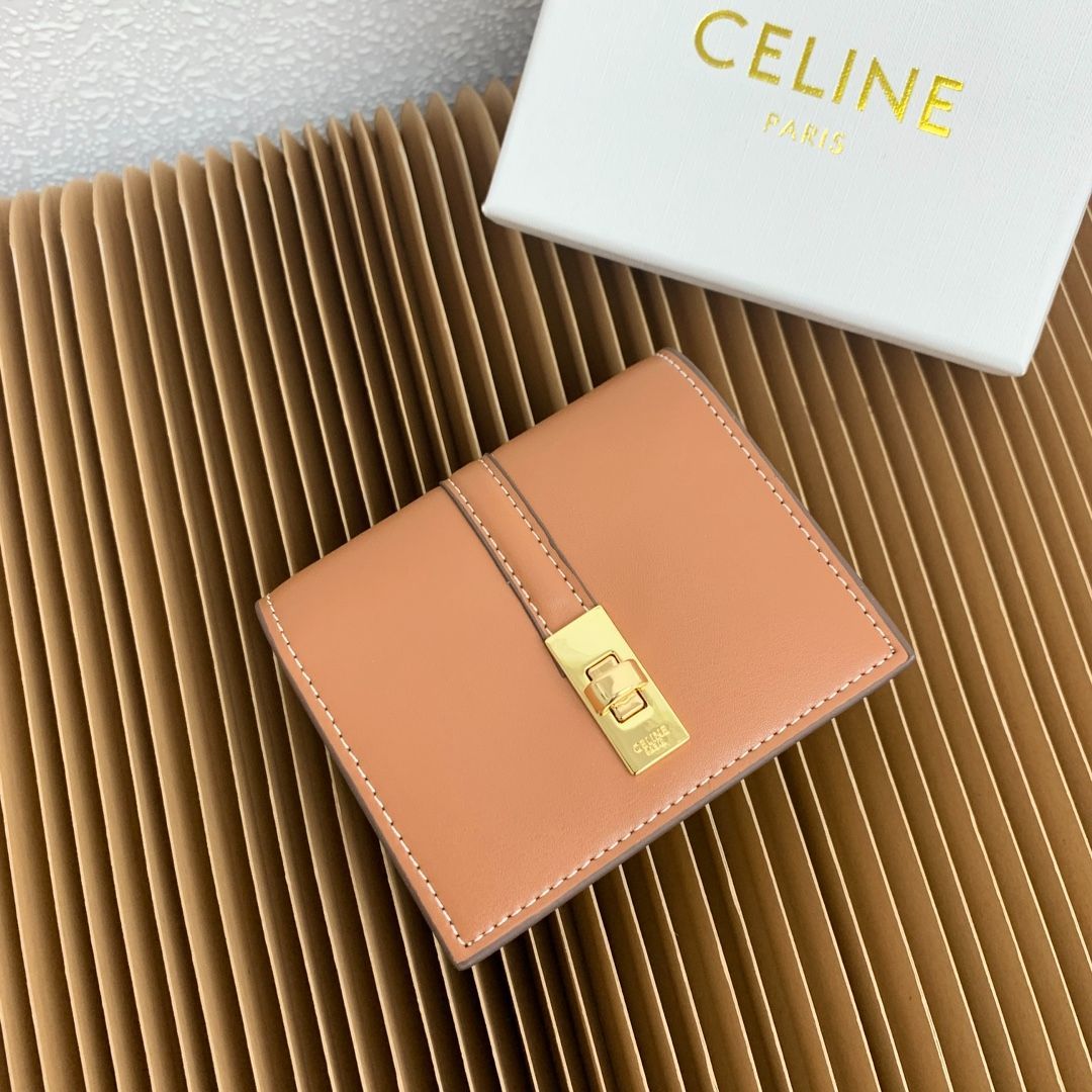 CELINE 堅 セリーヌ スモールトリフォールドウォレット 財布