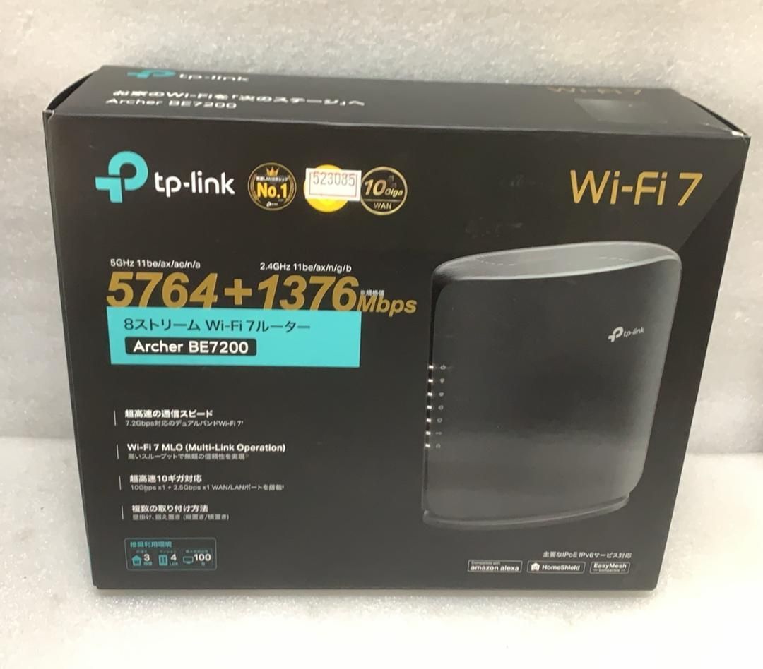523085 TP-Link Archer BE7200 デュアルバンドWi-Fi7ルーター
