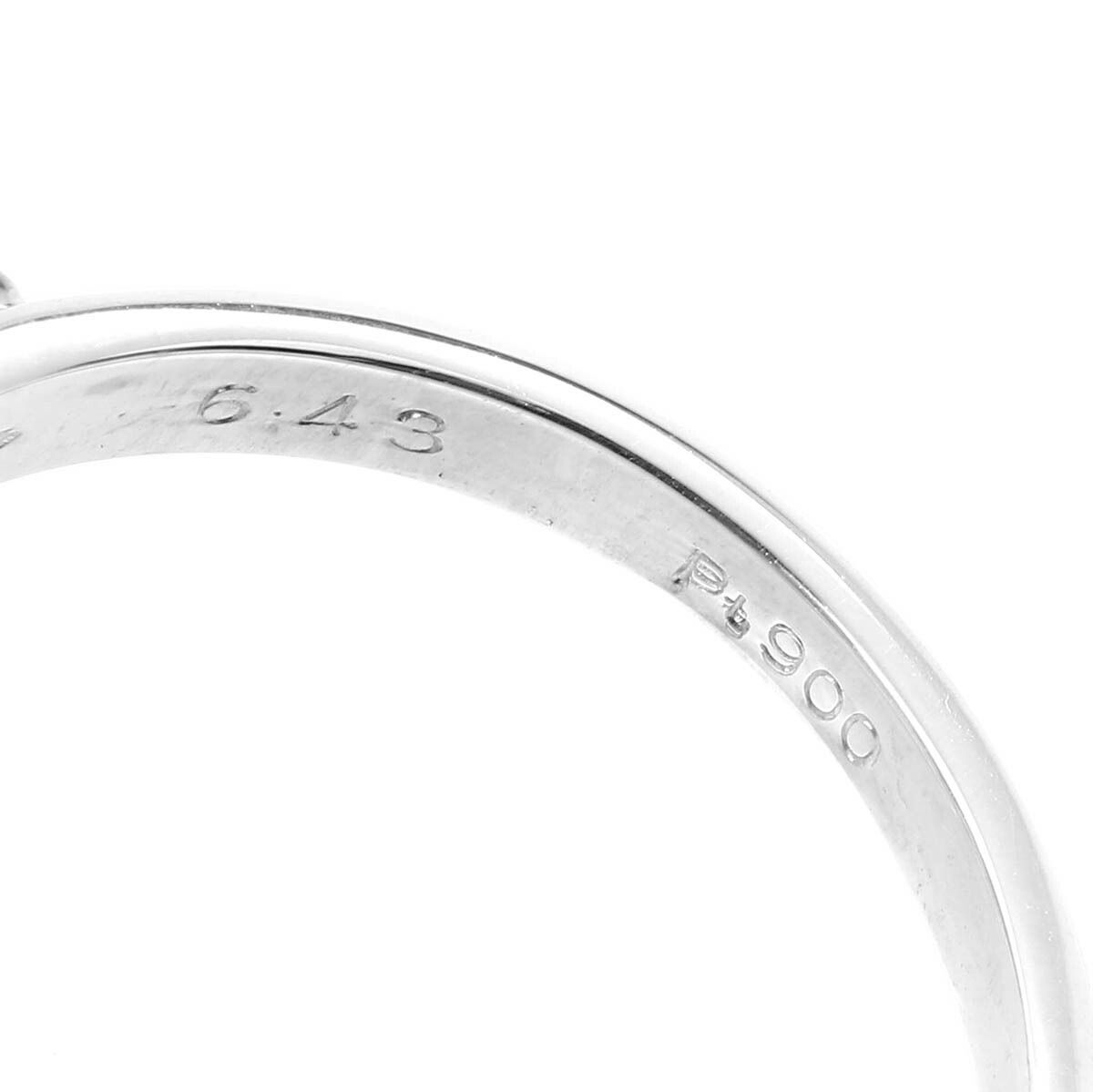 アクアマリン 6.43ct ダイヤモンド 0.95ct プラチナ Pt900 ヘイロー 