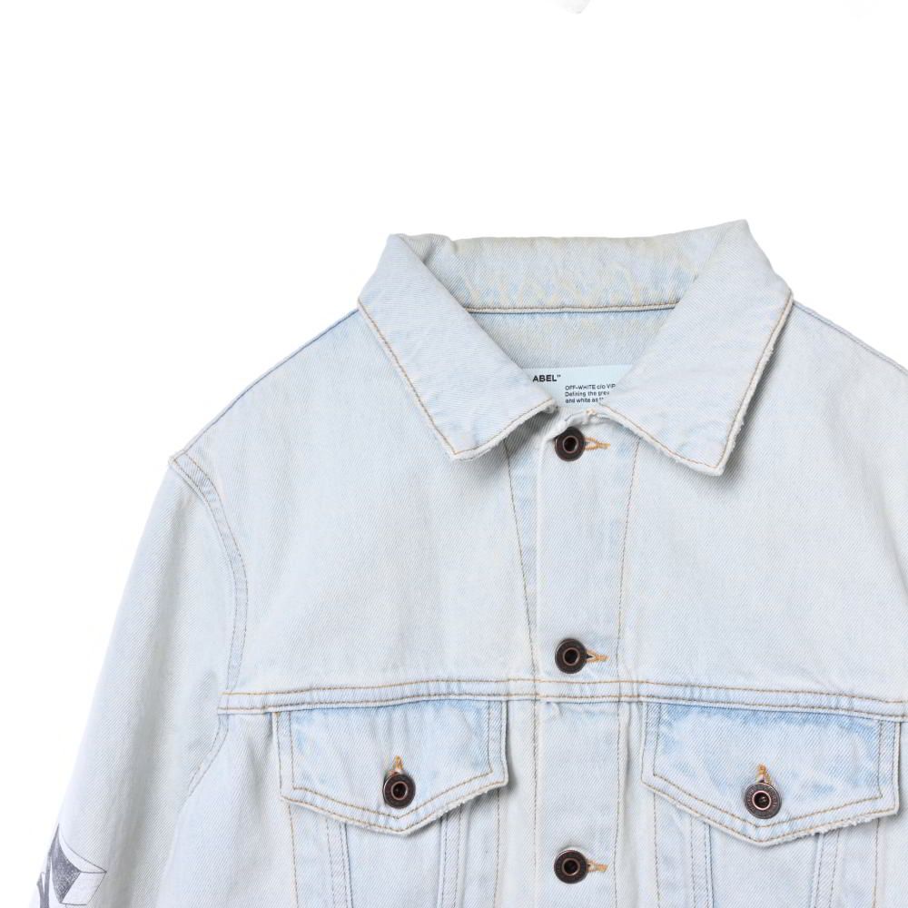 OFF-WHITE コットン バックプリント デニムジャケット - メルカリ