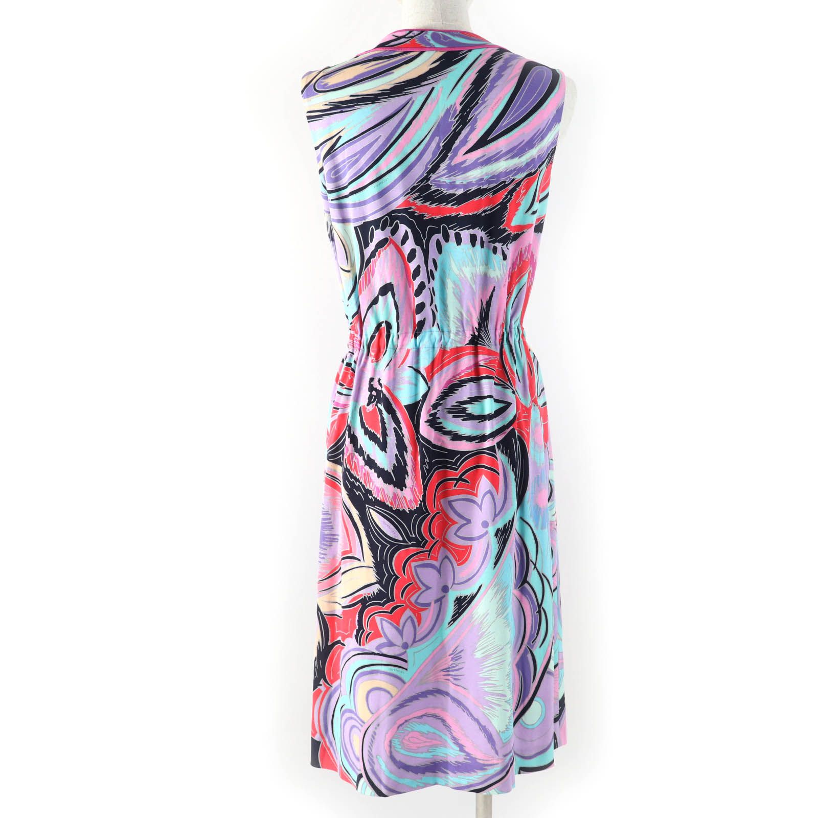 極美品☆LEONARD FASHION レオナール ファッション コットン100％ 総柄  