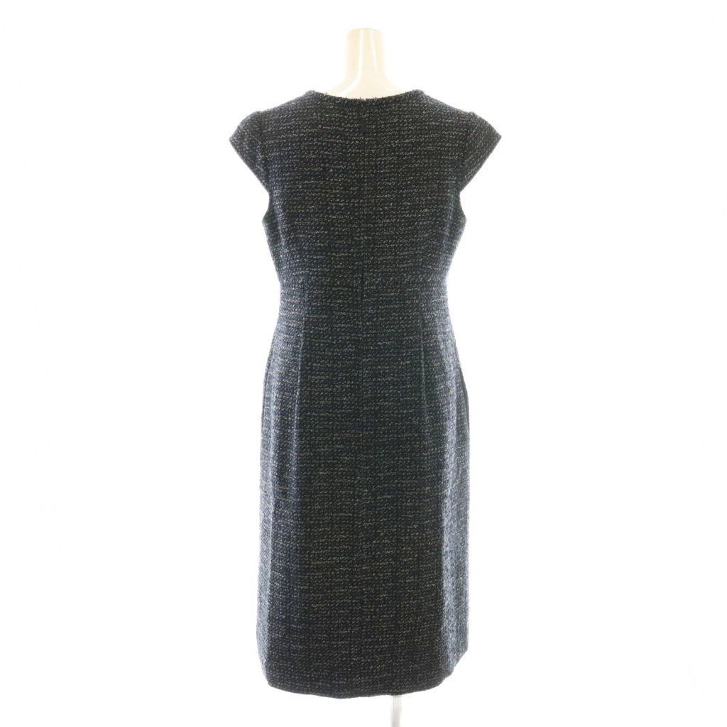 ルネ Rene ツイードショートスリーブワンピース 34 ネイビー |DF OS MERCADOAVALIA_COM_BR