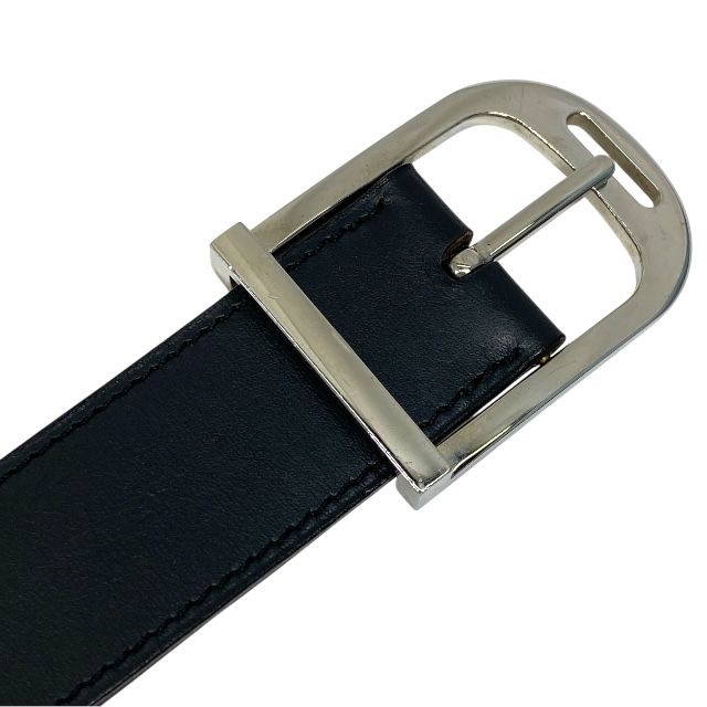 エルメス ベルト M刻印 シルバー金具 バックル レザー ブラック シルバー ベージュ サイズ 85 HERMES