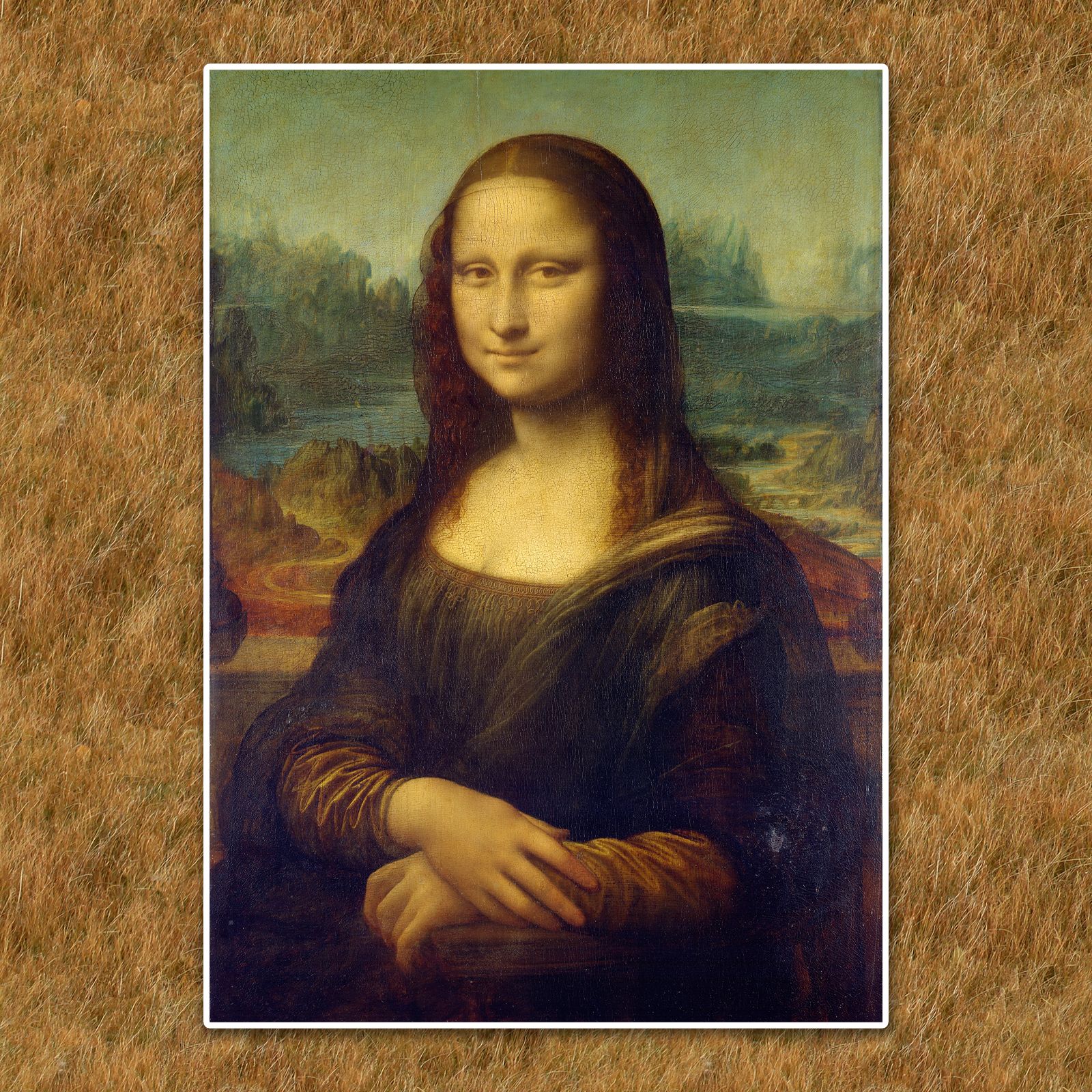 レオナルド・ダ・ヴィンチ『モナ・リザ』複製画【額入り