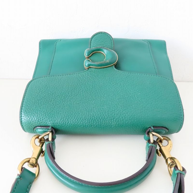 『美品COACH 2wayレザー ショルダーバッグ ハンドバッググリーン 楽天市場】COACH 2WAY ショルダーバッグ レザー グリーン C8901