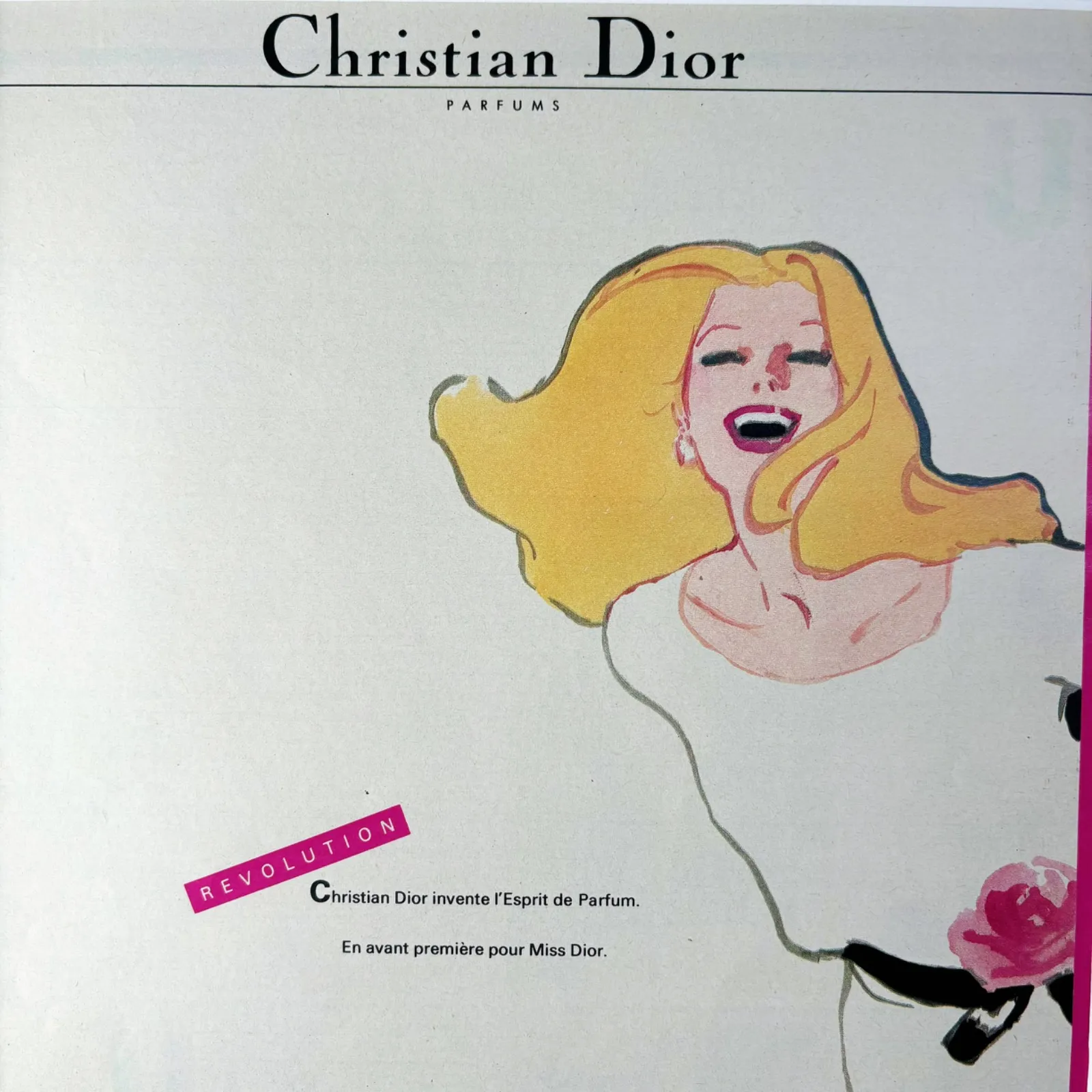 1982 広告＞Christian Dior Rene Gruau ディオール ルネ・グリュオ