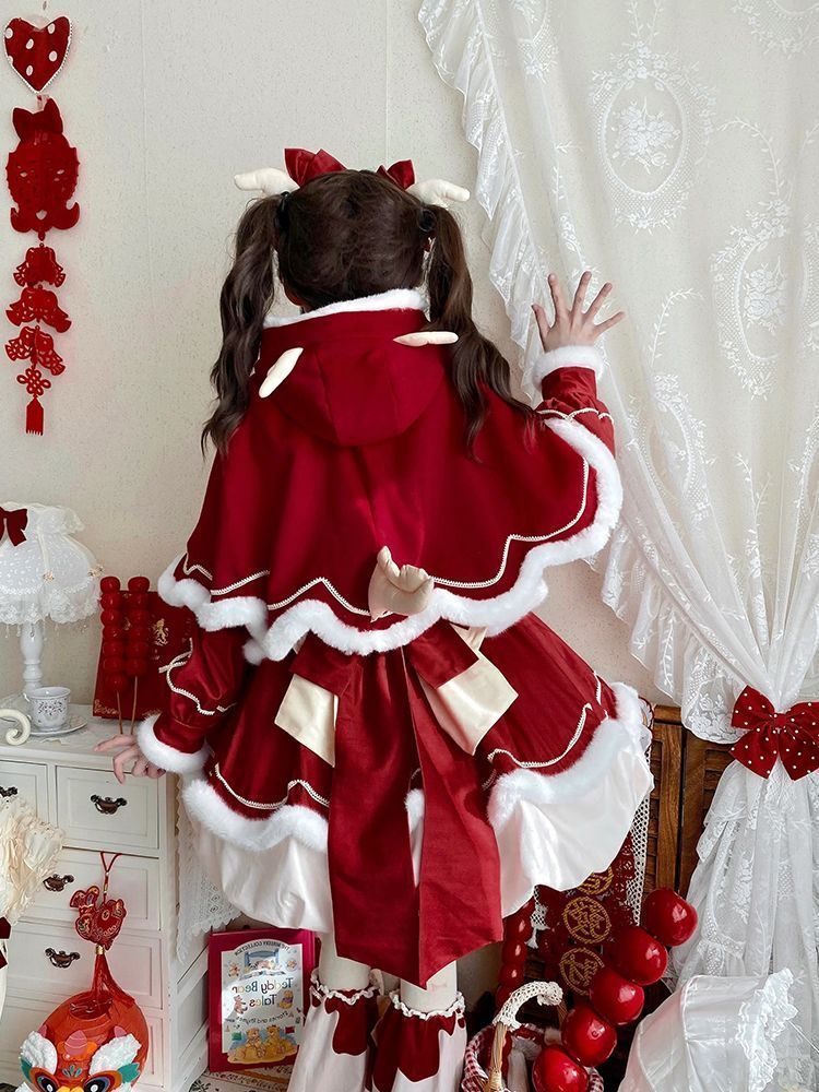 22cmサイズ ドール服 クリスマスワンピースセット - erieri*doll