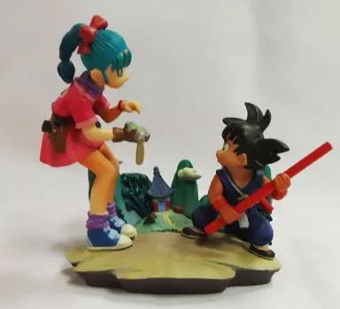 中古】トレーディングフィギュア 孫悟空＆ブルマ 彩色Ver