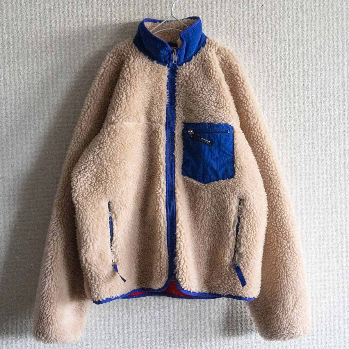 【希少/USA製】PATAGONIA【クラシック レトロ カーディガン】M パタゴニア 00s レトロX フリース ジャケット ナチュラル 25010489