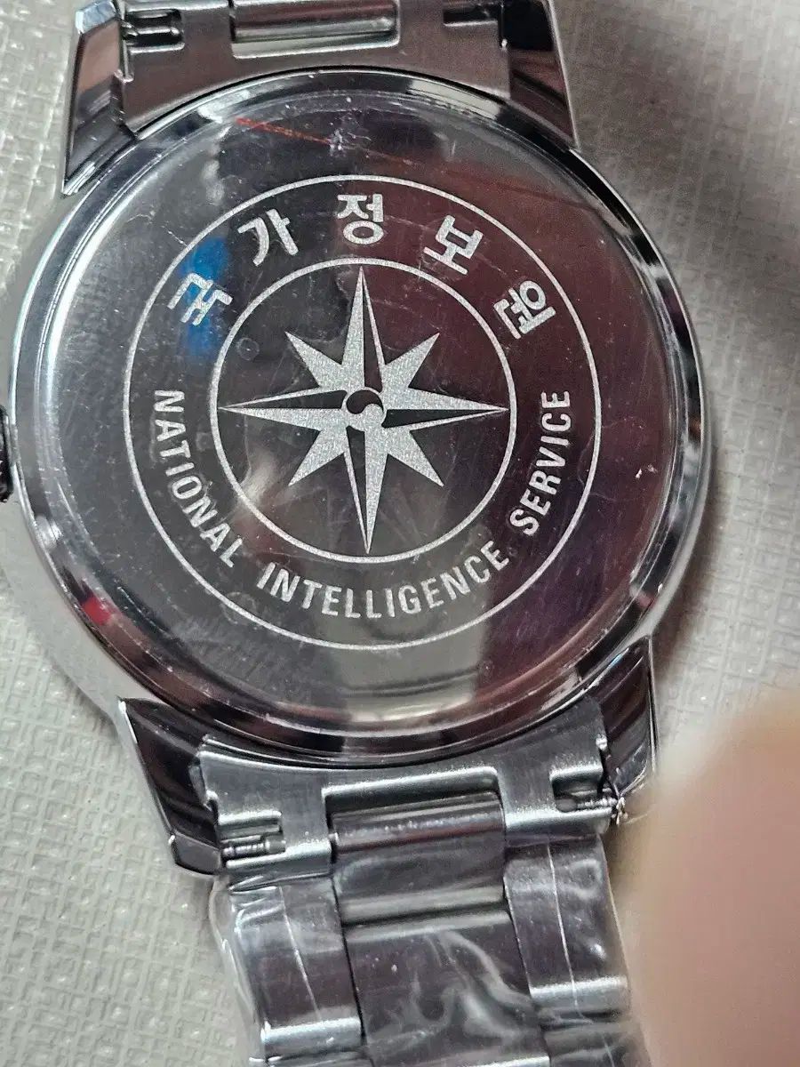 大韓民国国家情報院 NIS メンズ メタル 時計 ブルー ダイヤル
