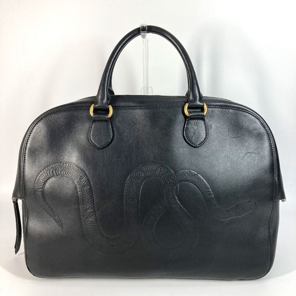 GUCCI グッチ ボストンバッグ スネーク ロゴ 蛇 450999 レザー GUCCI グッチ ボストンバッグ スネーク ロゴ 蛇 450999 レザー