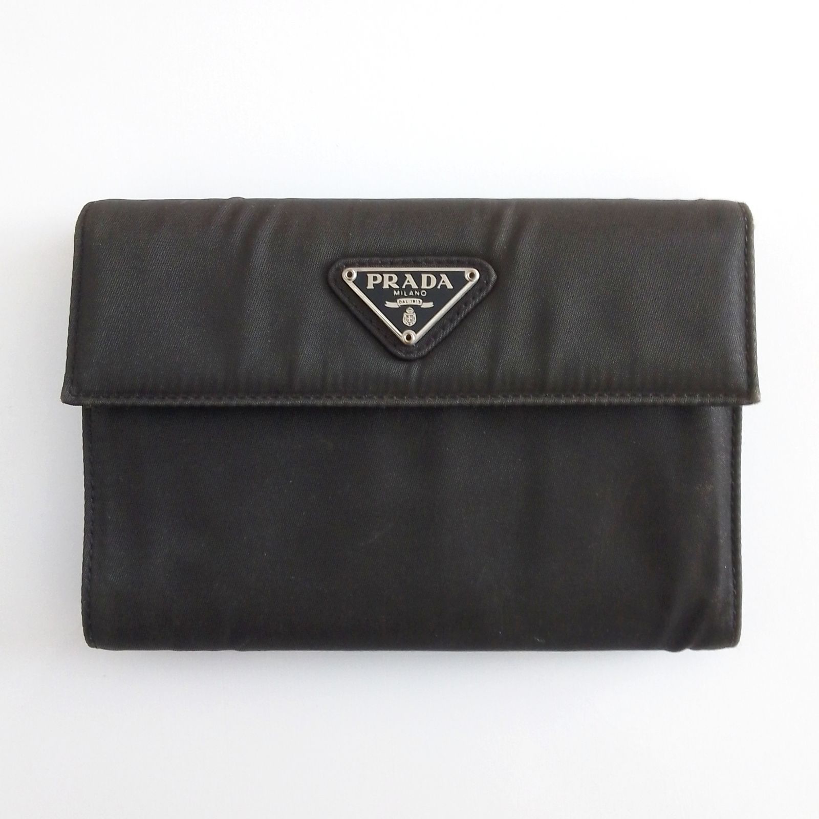 VIP特価♪☆PRADA☆ ナイロンxサフィアーノ ZIP 折り財布 1ML018