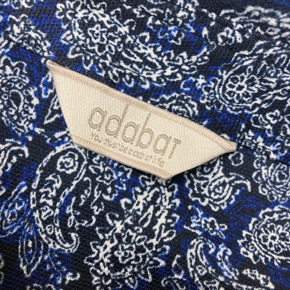 サイズ：48 ADABAT アダバット  長袖ポロシャツ ペイズリー ネイビー系 [240101468530] ゴルフウェア メンズ ストスト サイズ：48 ADABAT アダバット 長袖ポロシャツ ペイズリー