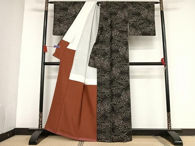 平和屋着物●本場大島紬　７マルキ　乱菊　正絹　逸品　AAAT9410np 平和屋着物○本場大島紬 7マルキ 乱菊 正絹 逸品 AAAT9410np - メルカリ