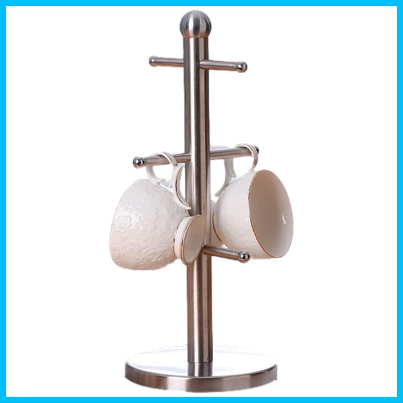 吊り下げ アイアン コーヒーカップホルダー マグカップスタンド ステンレス マグカップツリー S.fields.inc