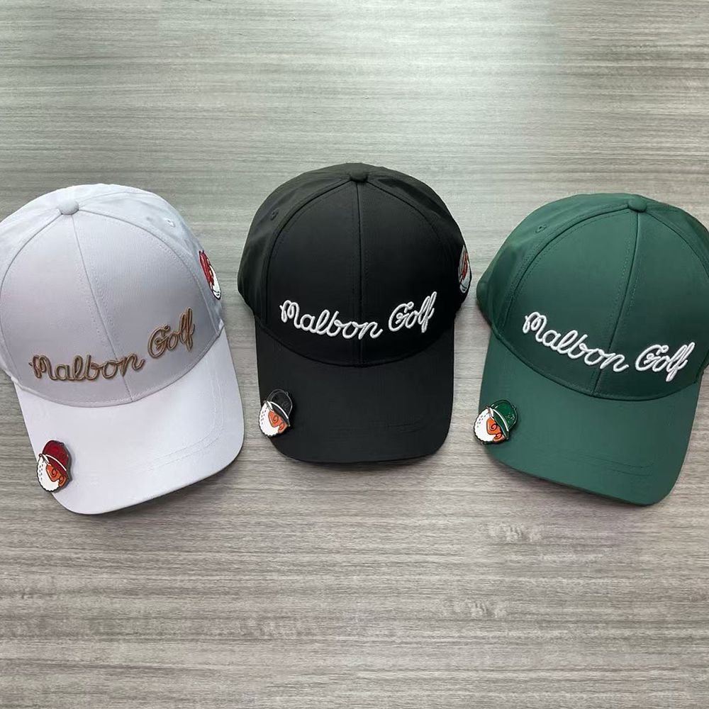 1個】色選択可 MALBON GOLF ロゴ刺繍 ゴルフキャップ マーカー付