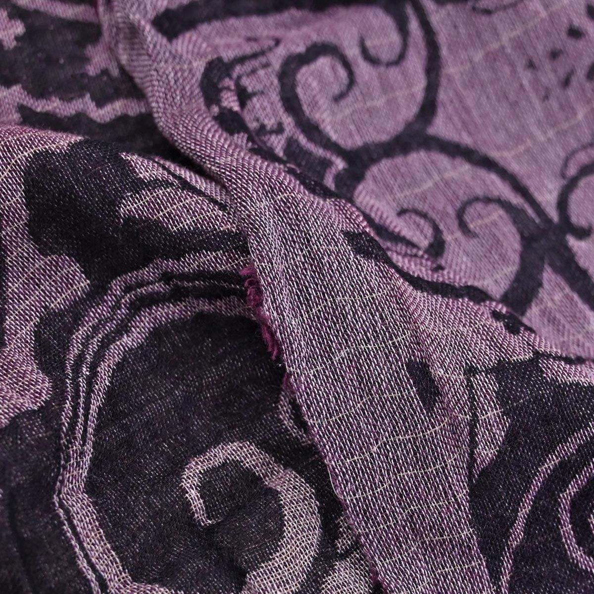 本物 超美品 エトロ 紳士用 ブラックグラデーション ペイズリー ロング  