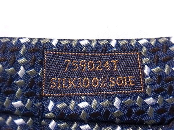 美品 エルメス HERMES ネクタイ シルク100%　総柄 □極美品□ HERMES エルメス シルク100% 総柄 ネクタイ ビジネス