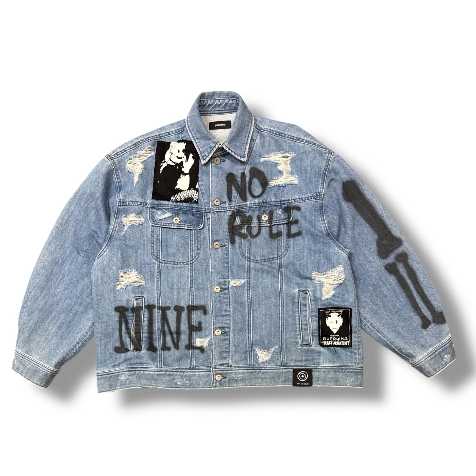ANCELLM クラッシュデニムジャケット ANCELLM（アンセルム） Crash Denim Jacket Type2（クラッシュ