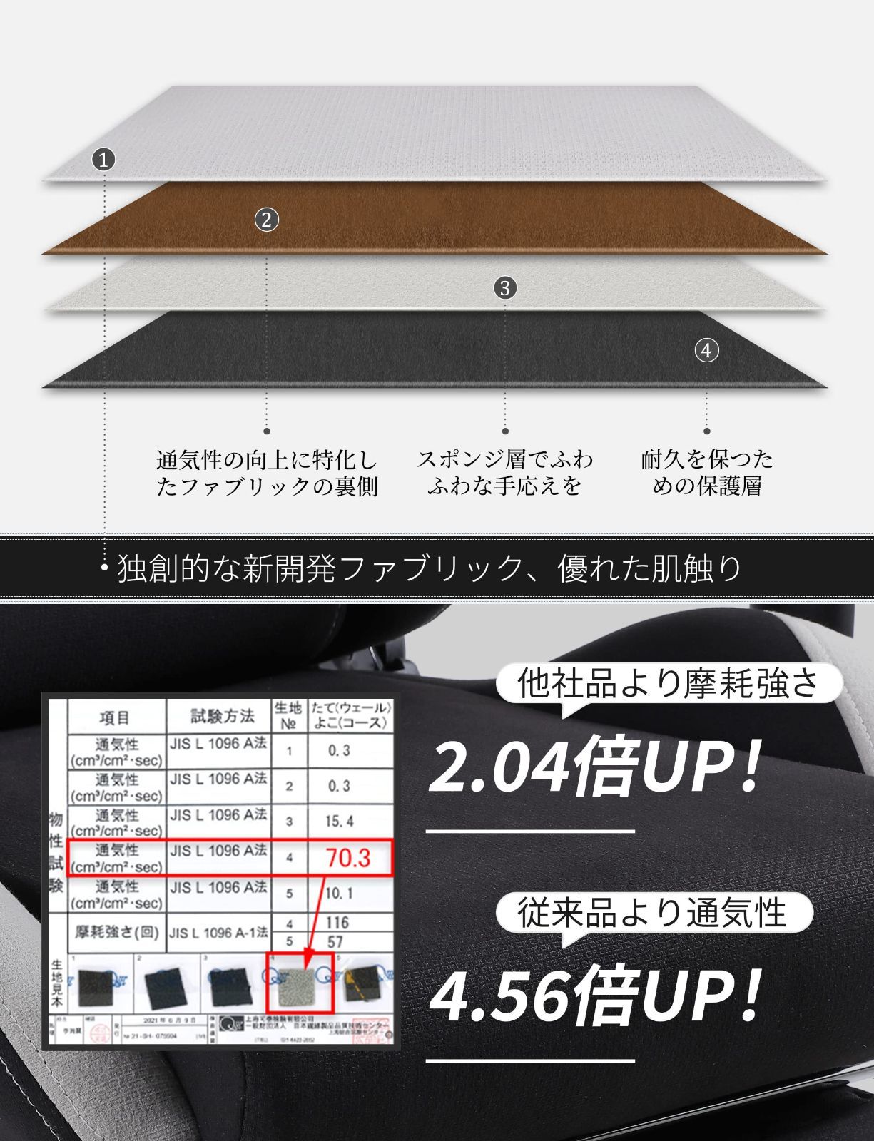 オットマン付き ファブリック