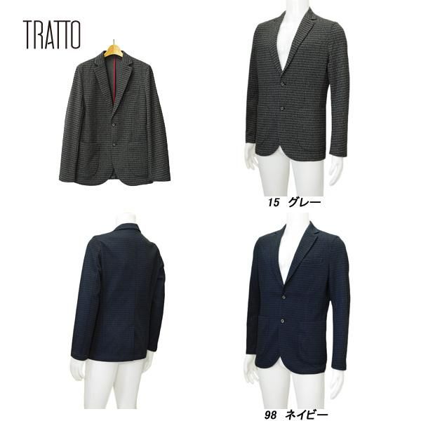 トラット TRATTO メンズ 秋冬 MechaWoolJersey千鳥 SB-2Bジャケット 31-4212810