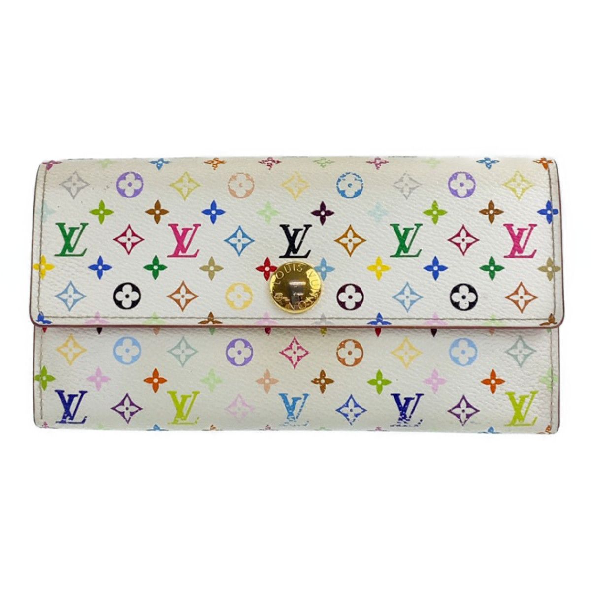 LOUIS VUITTON ルイヴィトン モノグラムマルチカラー ポルトフォイユ サラ ブロン ホワイト レザー M93744 長財布  ロングウォレット 403827【中古】 - メルカリ