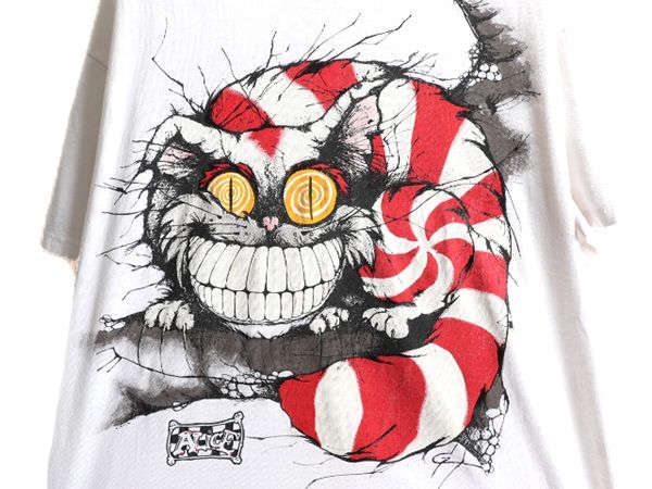 USA製 90s ANDAZIA チェシャ猫 Tシャツ 不思議の国のアリス-