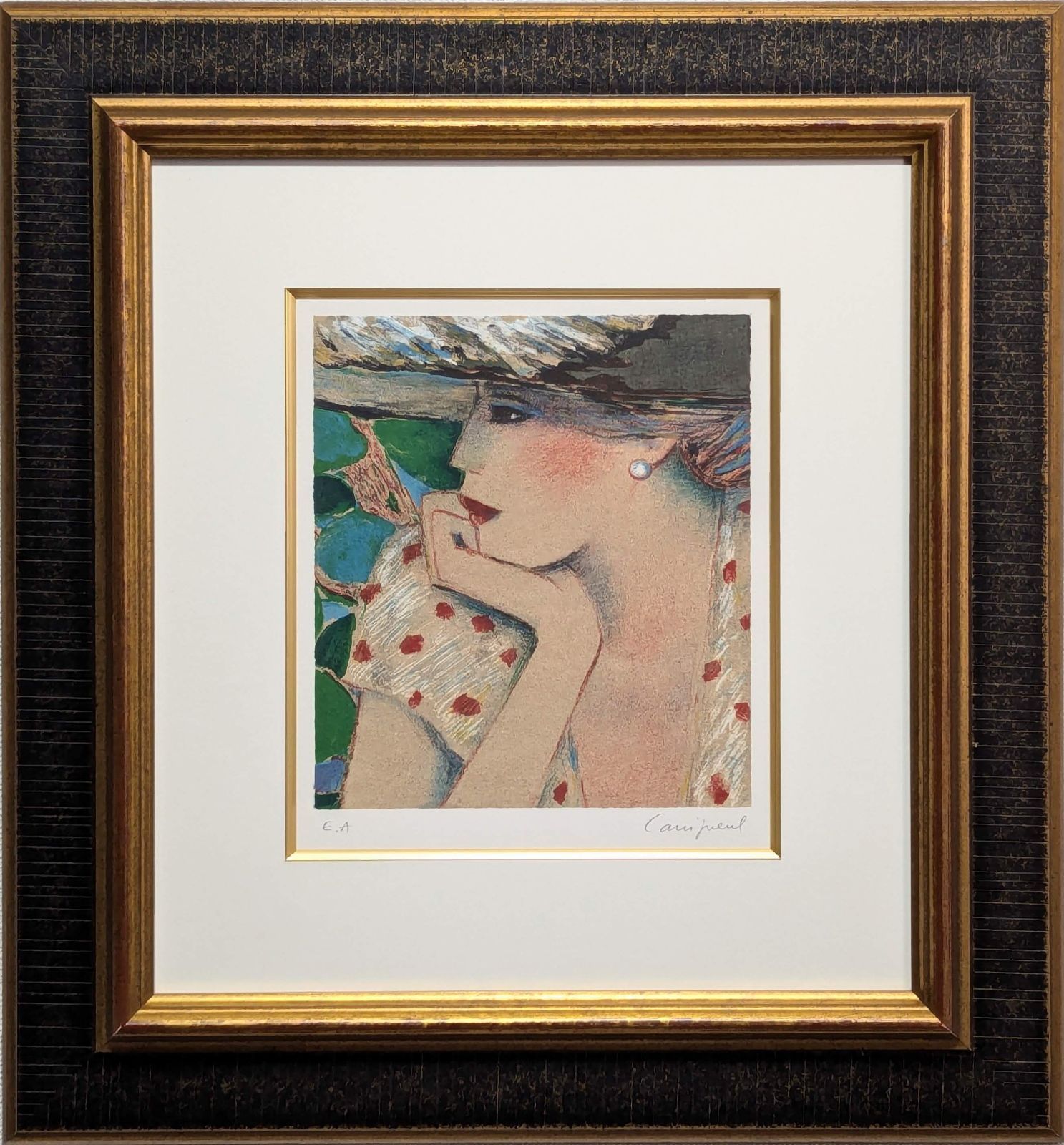 真作 直筆サイン J P カシニョール プロフィール 蒼い夕暮れ