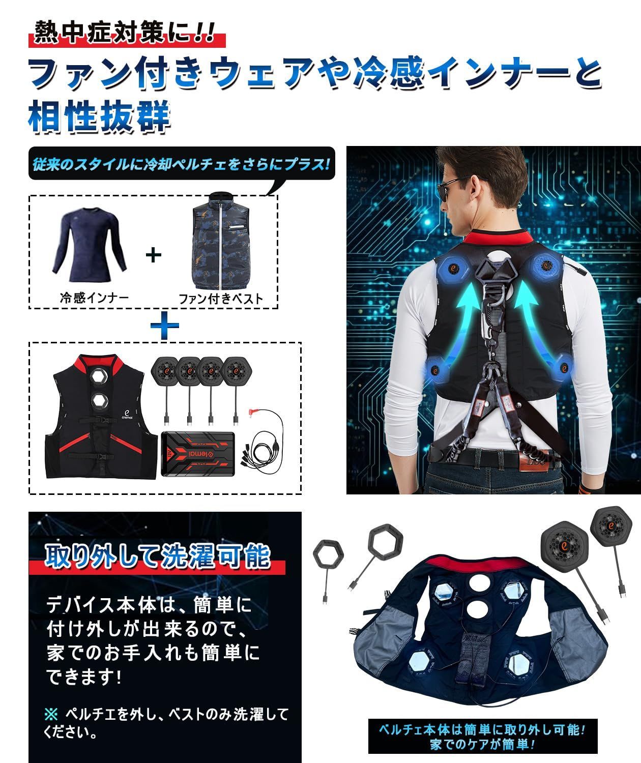在庫処分 静音 ワークマン フリーサイズ 空調作業服と併用可 薄型＆コンパクト クールベスト 水洗い可 瞬間冷却 現場 空調冷却服 外仕事 バッテリーセット 冷却ブレート付き 2025夏新登場＆ペルチェ素子冷却技術 冷却ベスト 釣り ペルチェベスト 暑さ対策グ STEELWINDOWSANDDOORS_COM