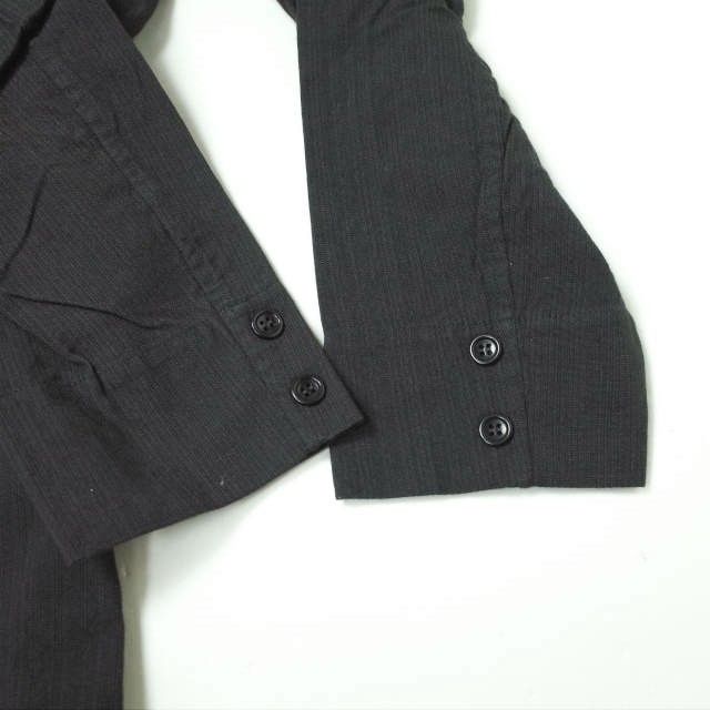 ANATOMICA アナトミカ フランス製 CAVALIER - COTTON STRIPE キャバリエ コットンストライプ3Bジャケット 48 BLACK テーラード アウター【ANATOMICA】