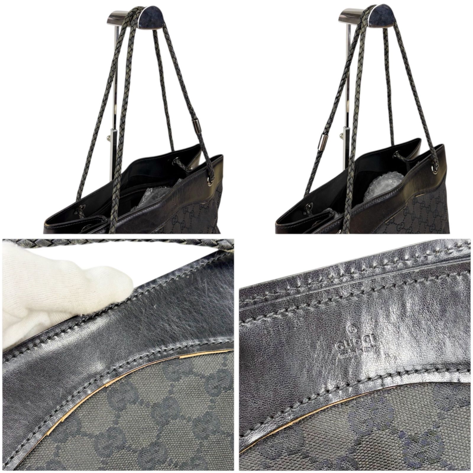 グッチ GUCCI ショルダーバッグ ブラック 黒 GGキャンバス